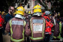 Prostesta dels bombers davant del Parlament