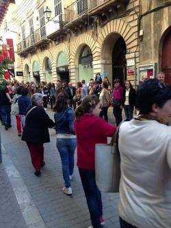 Cadena humana a Palma, cloenda del Correllengua 2013