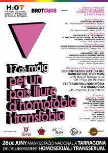 Cartell on s'especifiquen tots els actes de la dia del 17-M