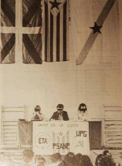 1975 Declaració conjunta d'ETA-pm, PSAN-P i UPG de recolzament mutu