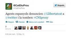 Resposta a la xarxa sobre la cancel·lació del compte Twitter de Llibertat.cat
