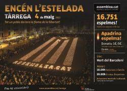 Cartell anunciant l'encesa de la flama per a formar5 l'estelada