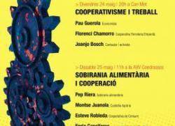 Cartell on s'anuncien les xerrades sobre cooperativisme