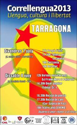 Cartell del Correllengua a Tarragona