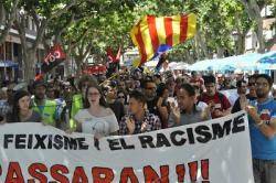 Manifestació contra el feixisme al Vendrell