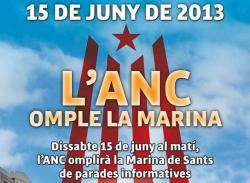 Cartell anunciant el desplegament informatiu de l'ANC per la Marina