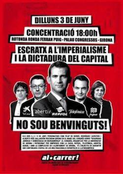 Un "escratx" s'afegeix a l'oposició a la visita del Príncep Felip a Girona, convocada per la plataforma Alcarrer