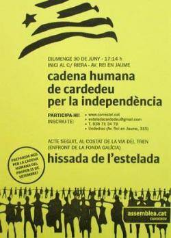 Cartell anunciant la cadena humana