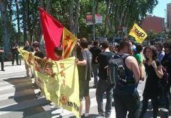 Concentració contra Felip de Borbó a Girona