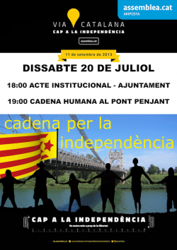 cartell sobre la cadena humana d'Amposta