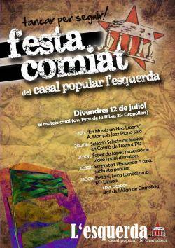 Cartell de la festa de comiat de l'Esquerda