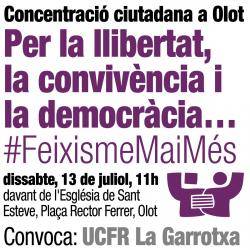 Cartell on s'anuncia la concentració