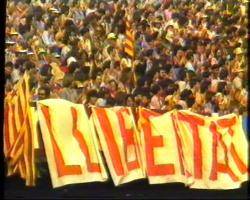 Part de la pancarta de Llibertat Patriotes Catalans