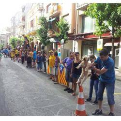 Cadena humana per la independència a Arbúcies