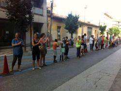 Cadena humana per la independència a Arbúcies