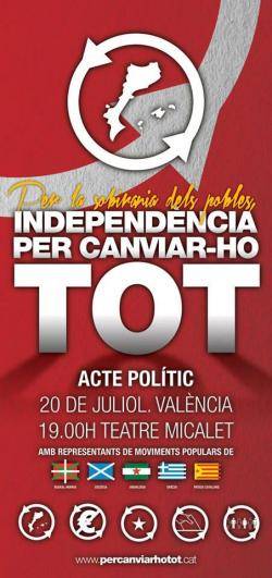 Cartell de presentació de la campanya "Independència per canviar-ho tot"