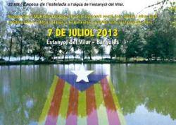 Cartell "Encén el desig: el 7 de juliol envoltem l?estany amb una senyera d?espelmes"