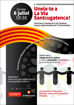 Cartell de la Cadena Humana a Sant Cugat del Vallès