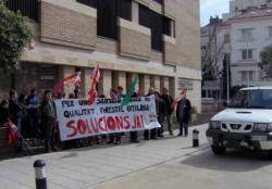 Protestes dels treballa en contra de l'ERO