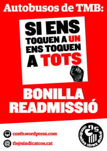 Cartell en solidaritat amb Bonilla