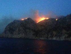 L'incendi a la serra Tramuntana