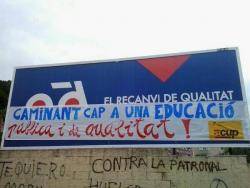 La CUP de Granollers dóna la benvinguda a la Marxa per l'Educació