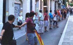 L'assaig de la Via Catalana,  a la Vila de Gràcia
