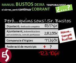 Denuncia dels sous desorbitats i la impunitat de Bustos, per part de l'Entesa de Sabadell