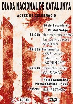 Cartell dels actes de commemoració de l'11S a Cambrils