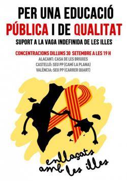 Cartell anunciant les concentracions al País Valencià