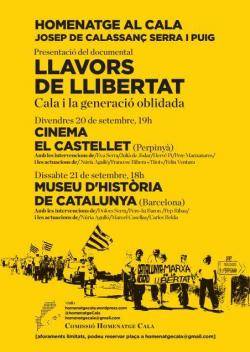 Cartell de les presentacions a Perpinyà i Barcelona