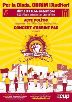 Actes de la Diada i Cartell dels actes de l'11S a Sant Cugat del vallès