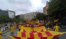 Capçalera de la manifestació de Girona del passat 11 de Setembre