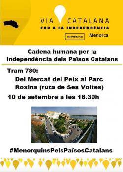 Cartell de la Cadena Humana a Maó