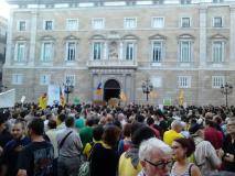 Concentració a Barcelona en suport als vaguistes de les Illes