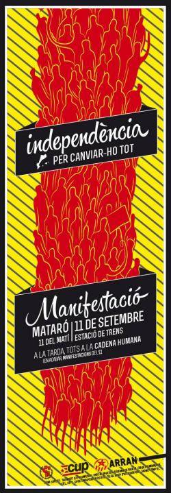 Cartell anunciant la manifestació del pproper 11S