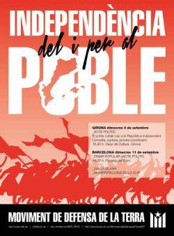 Cartell de l'MDT per la Diada: "Independència del i per al poble"