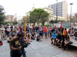 L'acte polític es va celebrar a la Plaça de l'Ajuntament