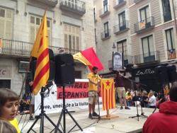 Militant d'Arran a l'acte de Girona