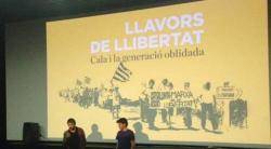 David Andreu i Josep Sabaté en la presentació del vídeo a Perpinyà