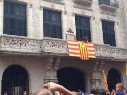 Penjada de l'estelada a l'Ajuntament de Girona