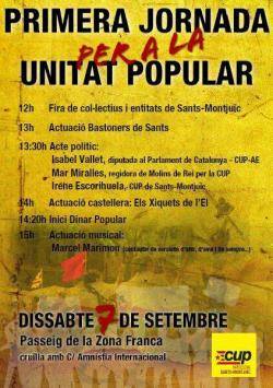 Cartell de la Jornada per la Unitat Popular