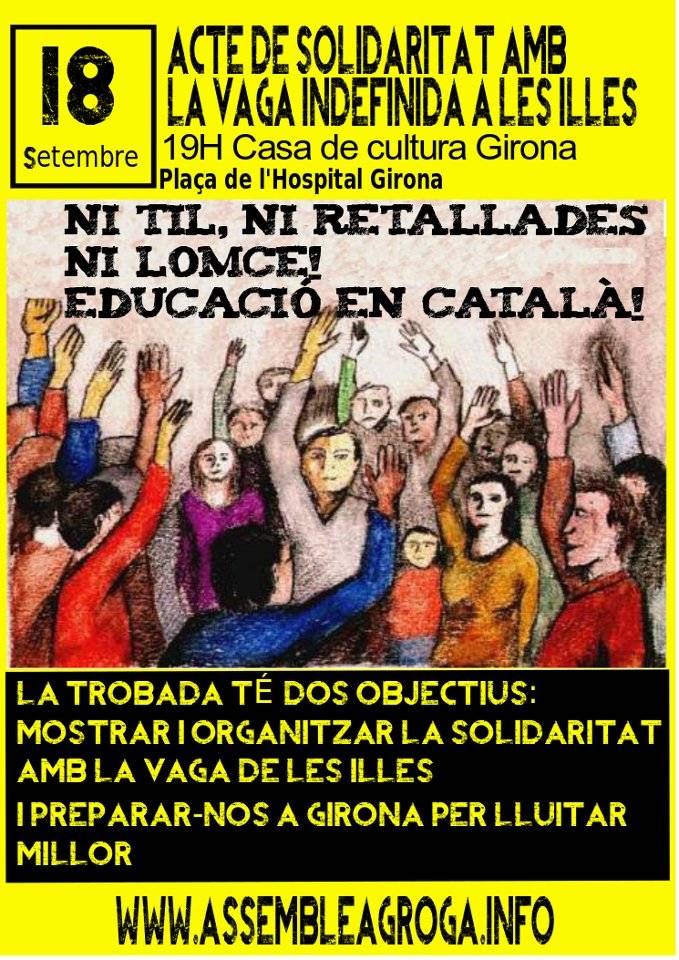 Solidaritat amb la vaga a les Illes - Girona