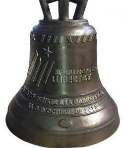 La campana Llibertat, ideada per l'ANC de la Garrotxa, repicarà per primera vegada el 5 d'octubre a la festa "Quatre barres i una estrella"