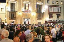 Concentració a la plaça de l'Ajunatment de Benicarló contra el projecte Castor