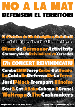 cartell sobre jornada reivindicativa a la Selva