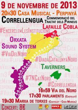 Cartell actes del Correllengua a Perpinyà