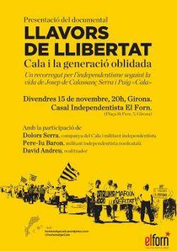 Ahir al vespre és va fer la projecció del documental "Llavors de llibertat" a Girona