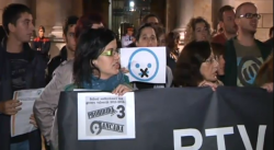 Concentració de solidaritat amb els treballadors a Barcelona