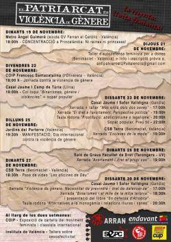 Programa d'actes en motiu del 25-N al País Valencià